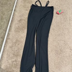 Edikted blacked flare pants with thong strings